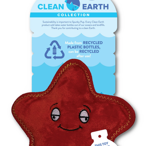 Spunky pup clean earth recycled plush toy, starfish small