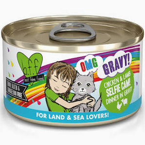 Weruva BFF OMG GRAVY 2.8oz Cat Chicken & Lamb Selfie Cam! Dinner in Gravy