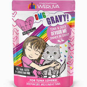 Weruva BFF OMG GRAVY 3oz Cat Tuna & Duck Devour Me Dinner in Gravy