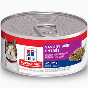 Science Diet 5.5oz Adult Cat 7+ Savory Beef