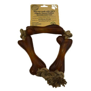 Indipet 3 bone on a rope natural rubber