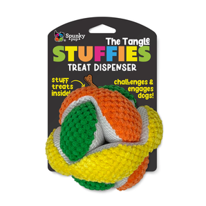 Spunky pup stuffies treat dispensing plush toy, the tangle