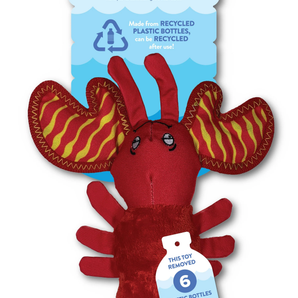 Spunky pup clean earth recycled plush toy, lobster small
