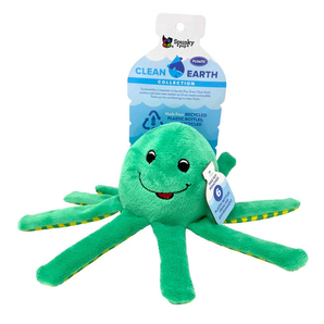 Spunky pup clean earth recycled plush toy, octopus small