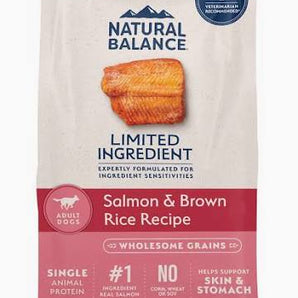 Natural Balance limited ingredient diet salmon and brown rice 24lb dog food