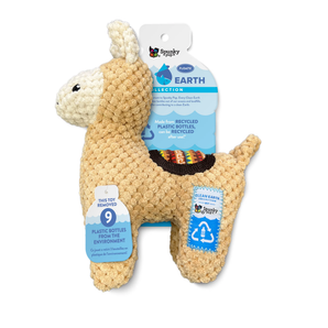Spunky pup clean earth recycled plush toy, llama