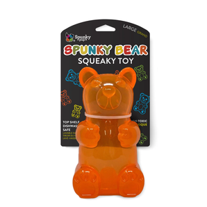 Spunky pup bear - squeaky toy, large