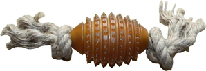 Indipet rugby ball w/jute natural rubber