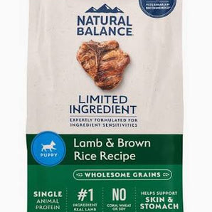 Natural Balance Limited Ingredient Diet Lamb and Brown Rice 24lb Puppy Dog Food