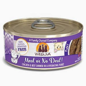Weruva Cat Pate 5.5oz Meal Or No Deal! Chicken & Beef Dinner in a Hydrating Puree