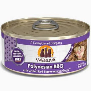 Weruva Classic Cat 5.5oz Polynesian BBQ with Grilled Red Bigeye in Gravy