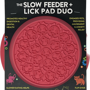Spunky pup slow feeder & lick pad duo, combo bowl