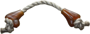 Indipet bone w/jute rope natural rubber