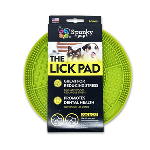 Spunky pup lick pad, round