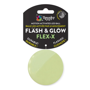 Spunky pup flash & glow, flex-x, LED flashing ball