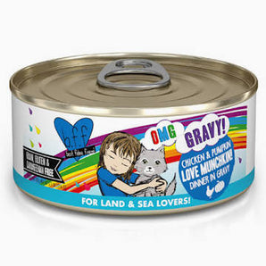 Weruva BFF OMG GRAVY 5.5oz Cat Chicken & Pumpkin Love Munchkin! Dinner in Gravy