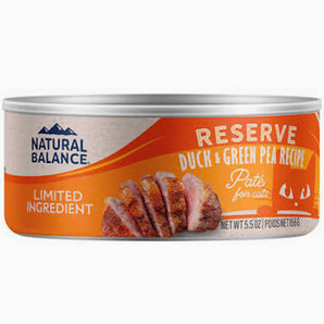 Natural Balance 5.5oz Duck and Pea Cat food