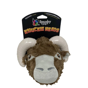 Spunky pup knuckleheads, combo plush-chew toy, ram