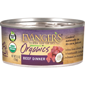 Evangers Organic Beef Dinner for Cats 5.5oz
