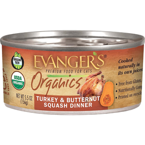 Evangers Organic Turkey & Butternut Squash Dinner for Cats 5.5oz