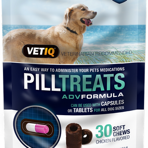 VetIQ Pill Treats for Dogs Chicken Flavored 30ct