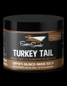 Super Snouts Turkey Tail Organic Mushroom Powder Supplement for Dogs & Cats 75g