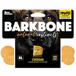 Pet Qwerks BarkBone Natural Instincts Cheddar Cheese Infused Nylon Dog Chew XL