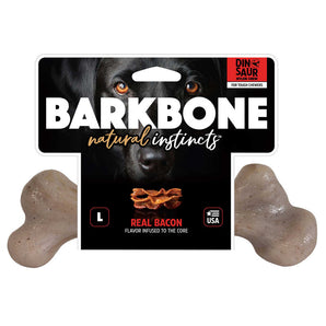 Pet Qwerks BarkBone Natural Instincts Dinosaur Bacon Infused Nylon Dog Chew Large