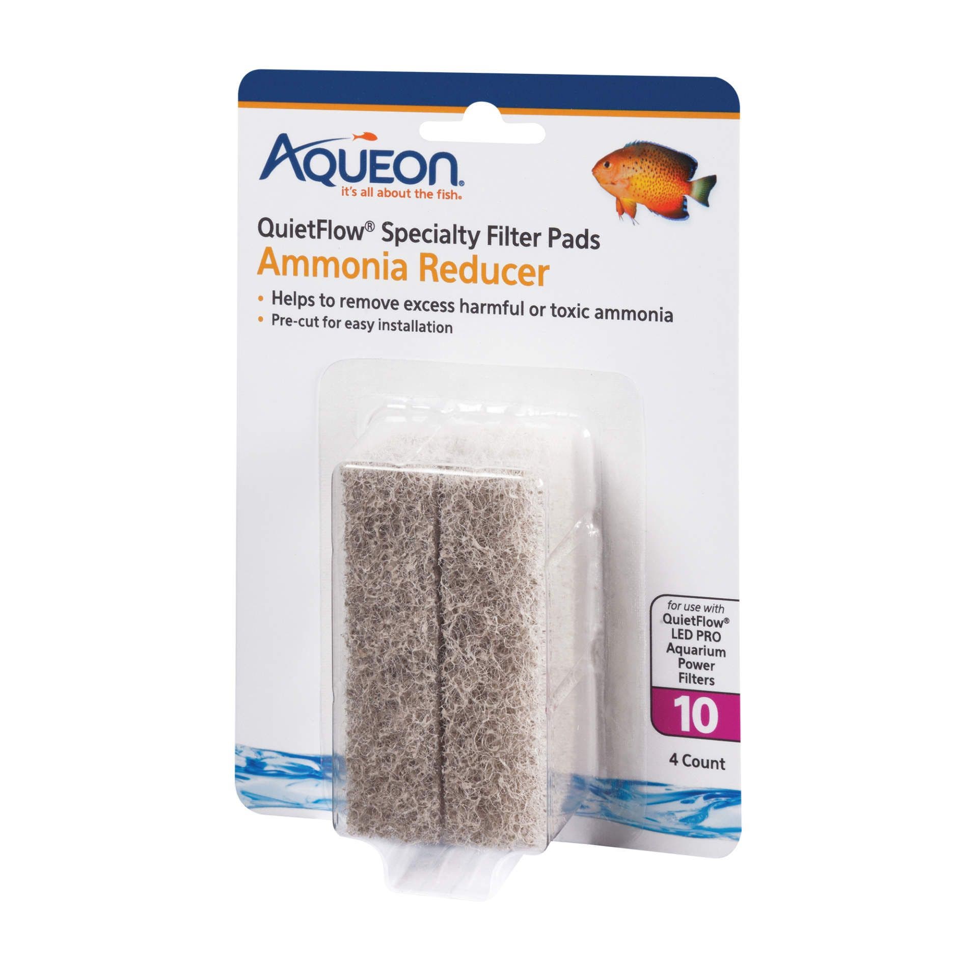 Aqueon ammonia mini pad quiet flow 10 fish
