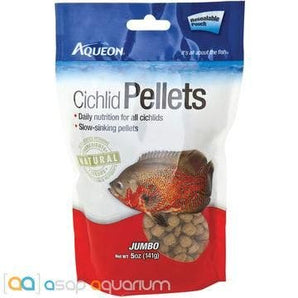 Aqueon cichlid pellets jumbo 5oz fish