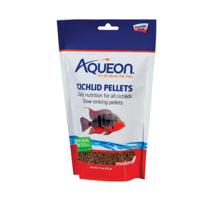 Aqueon cichlid pellets medium 7.5oz fish