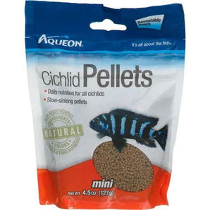 Aqueon cichlid pellets mini 4.5oz fish