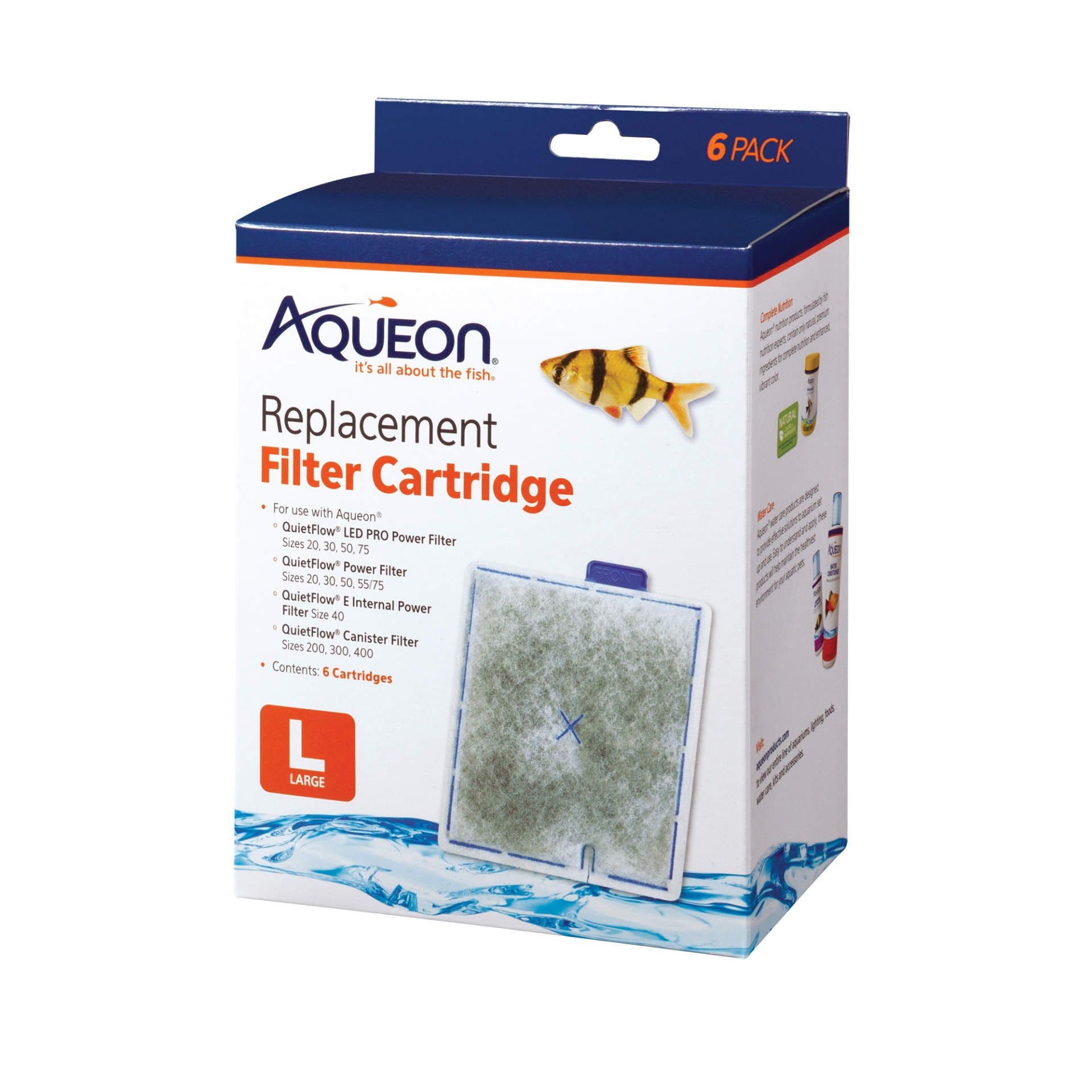 Aqueon large cartridge 6 pack fish
