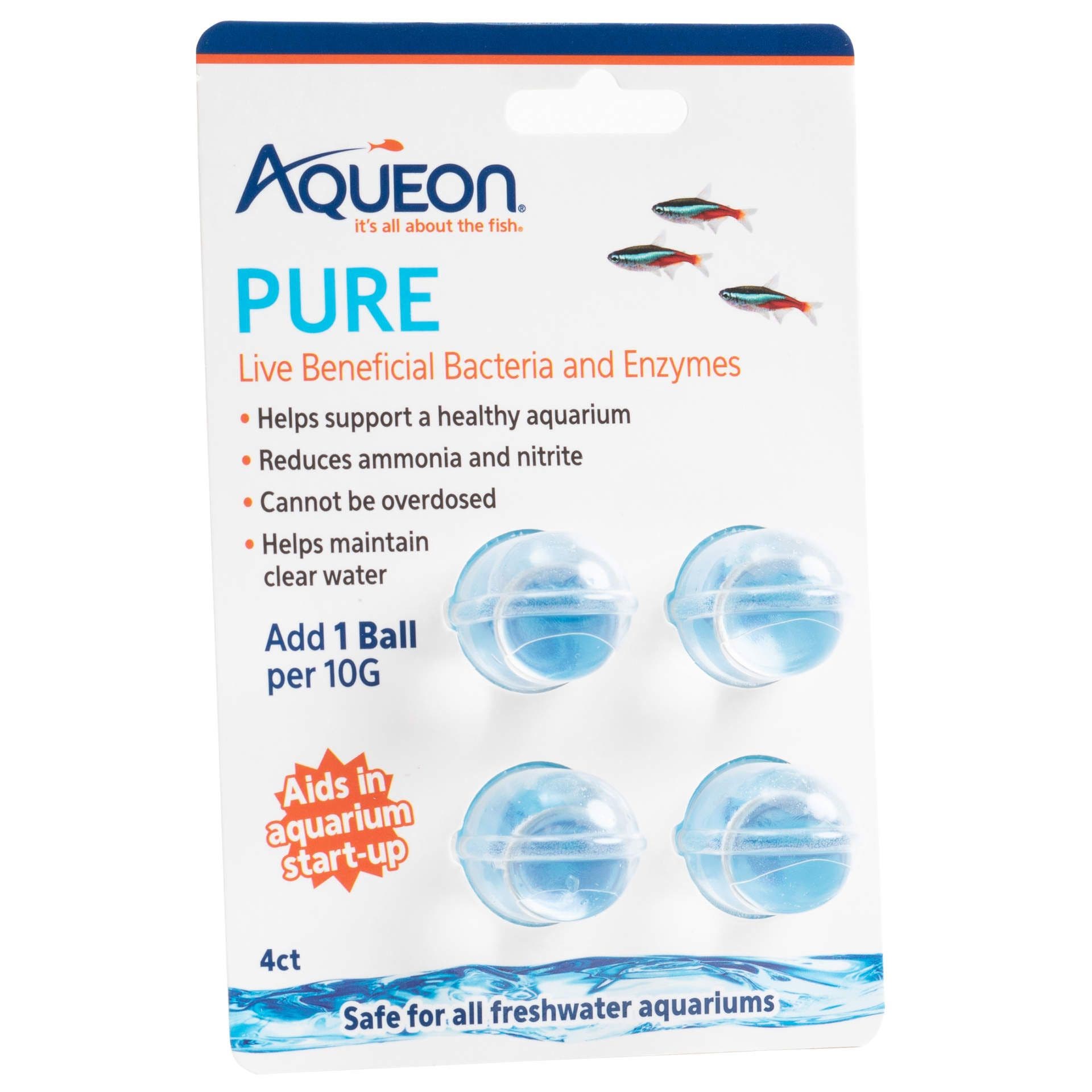 Aqueon pure 10 gallon dose 4 pack fish