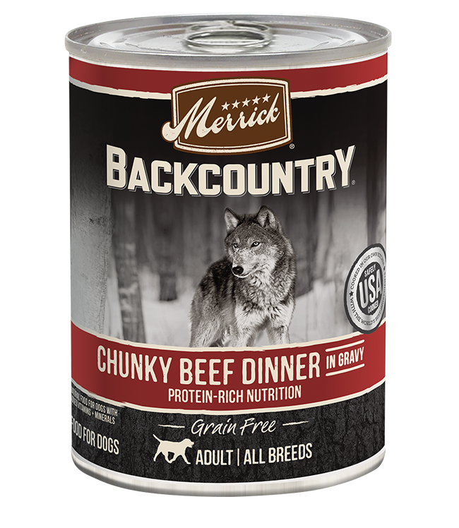 Merrick backcountry 12.7oz chunks beef
