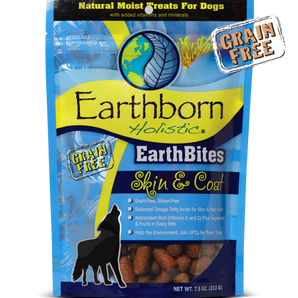 Earthborn Holistic earthbites 7.5oz skin and coat dog treats