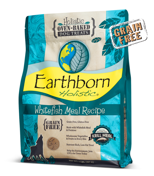 Earthborn Holistic 14oz whitefish biscuits dog treats