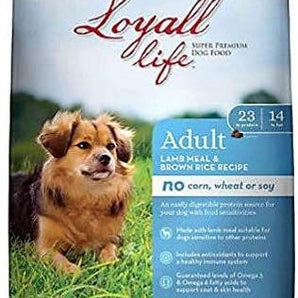 Loyall Life 40lb Adult lamb and brown rice dog food
