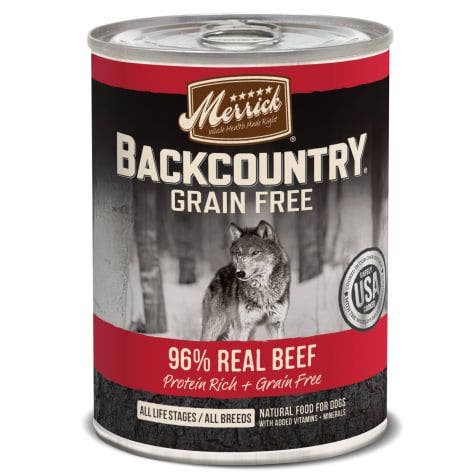 Merrick backcountry 12.7oz grain free beef