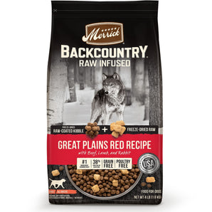 Merrick backcountry 4lb grain free great plains red