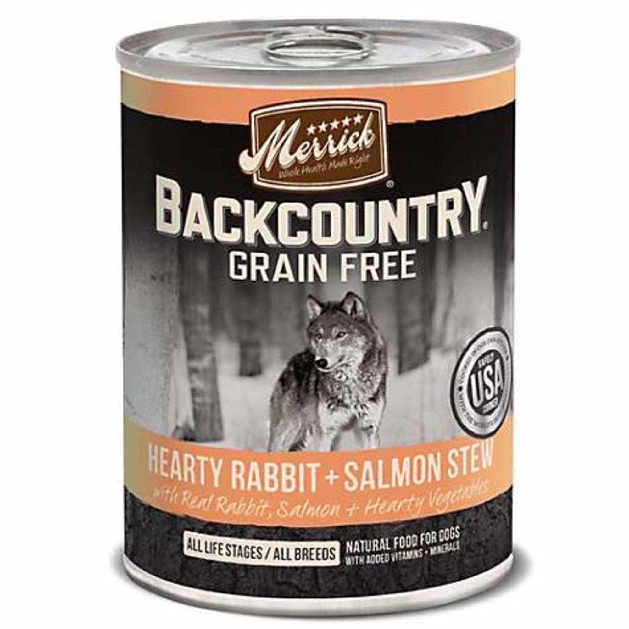 Merrick backcountry 12.7oz grain free salmon stew