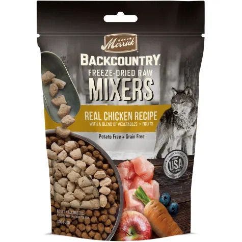 Merrick backcountry 4oz freeze dried chicken meal mixer