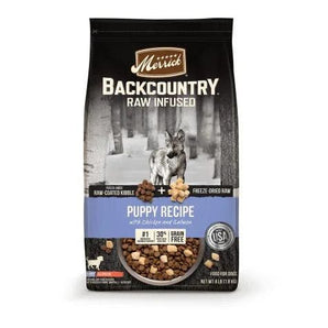 Merrick backcountry grain free puppy chicken and salmon 20lb