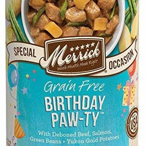 Merrick grain free b-day paw-ty recipe 12.7oz