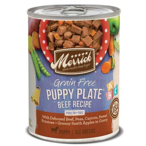 Merrick 12.7oz puppy plate beef