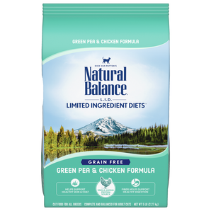 Natural Balance Limited Ingredient Green Pea & Chicken Formula Dry Cat Food 5lb