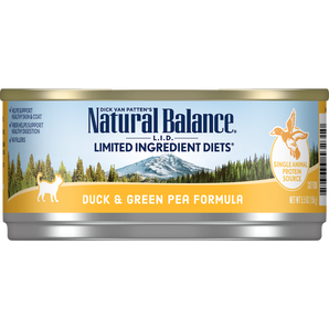 Natural Balance 5.5oz duck and pea cat food