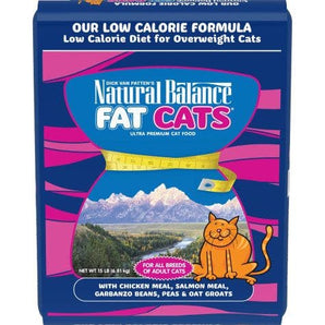 Natural Balance Fat Cats Chicken & Salmon Formula Low Calorie Dry Cat Food 6lb