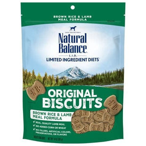 Natural Balance Limited Ingredient Diet 14oz Rice Lamb Biscuits Dog Treats