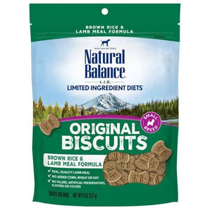 Natural Balance Limited Ingredient Diet 8oz Rice Lamb Biscuits Dog Treats
